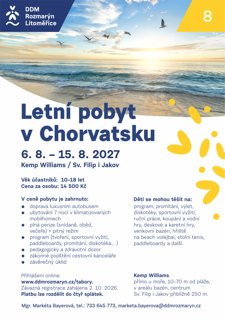 Letní pobyt v Chorvatsku